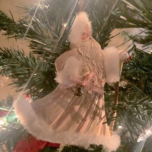 hand painted snow st nick ornament